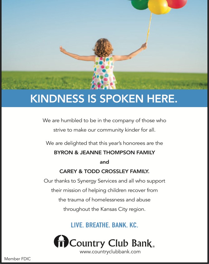 Country Club Bank community ad — Kindness Is Spoken Here
